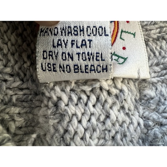 Eagle Pass VTG Sweater Medium Knit 90s USA‎ Gray Grandpa Core Skater Y2K Cosby L - Picture 4 of 6
